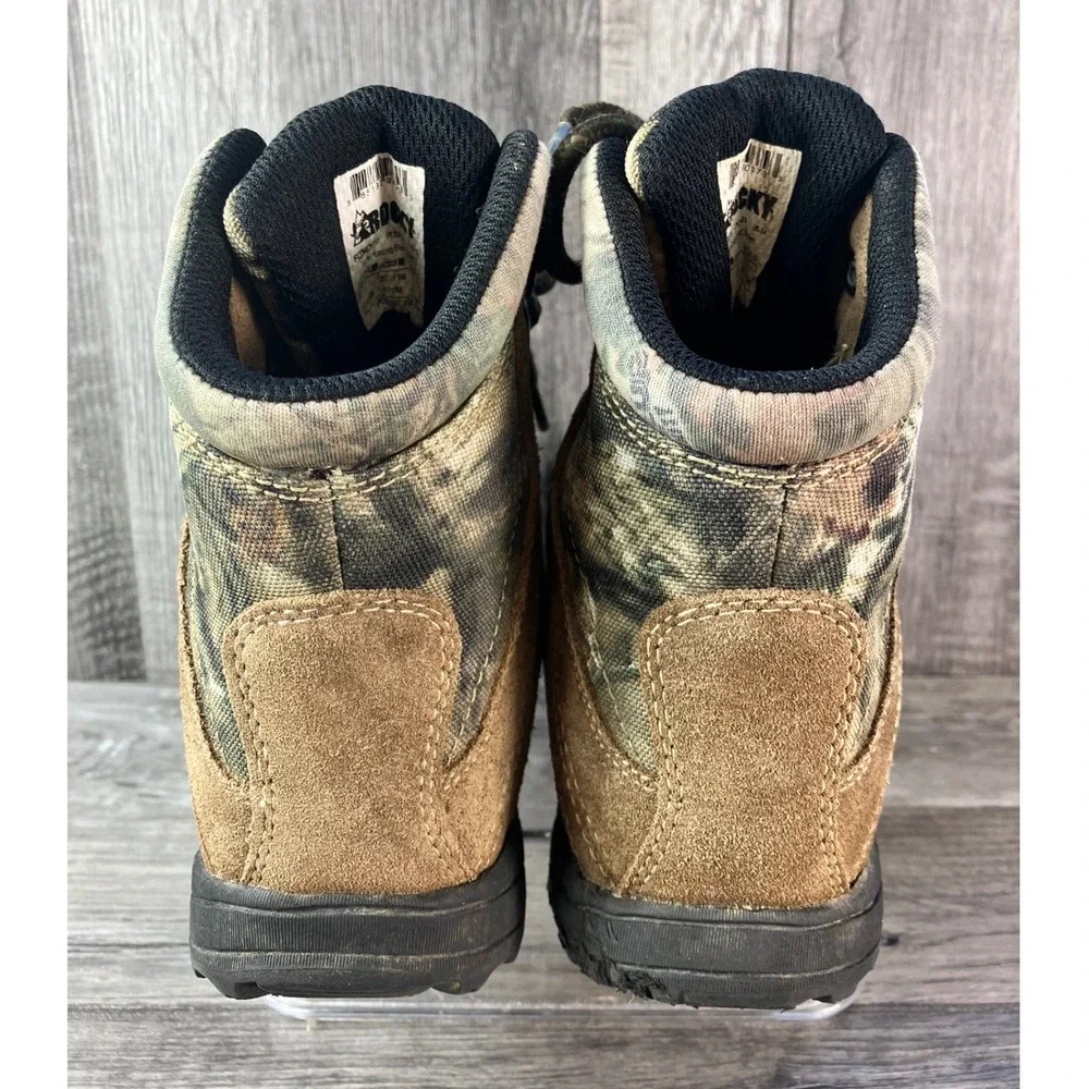 Rocky Kids Hunting Boots FQ0003710 Brown Camo Waterproof Size 11M